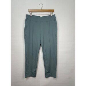 Athleta Eastbound Straight Pant Minimalistic Gray Green Size 14 EUC